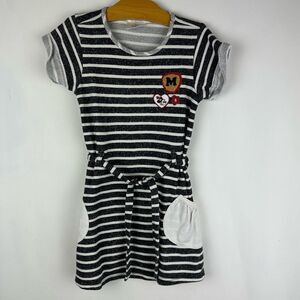 Hanna Andersson terry cloth Minnie Mouse striped dress size 5